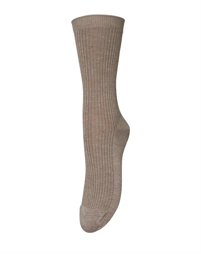 Beck Söndergaard - Telma Solid Strømpe - Beige Melange 